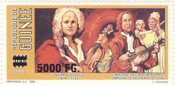 330e Anniversaire de la naissance de Vivaldi - Issue of Guinée postage stamps