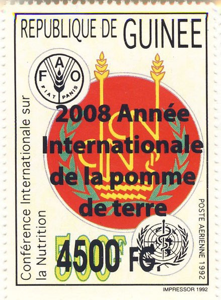 2008 Annee Internationale de la pomme de terre - Issue of Guinée postage stamps