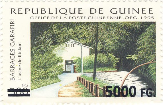 Waterfalls - Issue of Guinée postage stamps