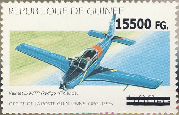 Airplane - Issue of Guinée postage stamps