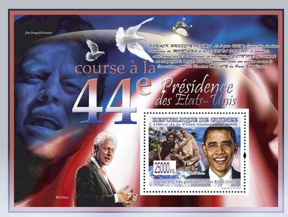 USA President Barack Obama s-s - Issue of Guinée postage stamps
