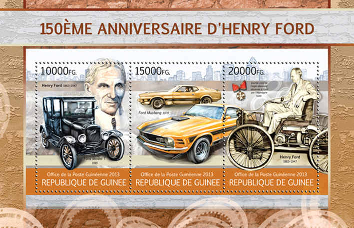 Henry Ford - Issue of Guinée postage stamps