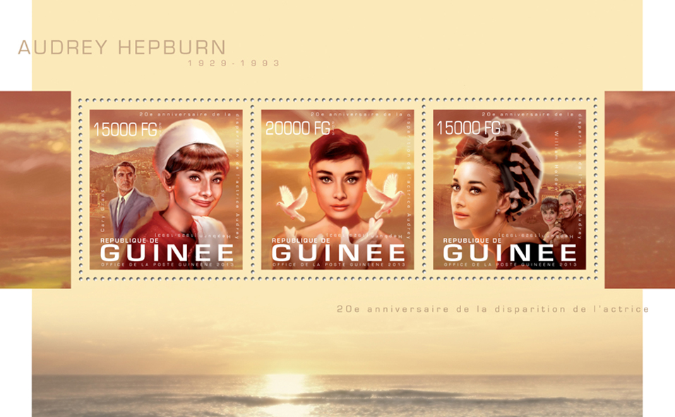Audrey Hepburn - Issue of Guinée postage stamps
