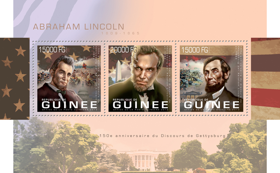 Abraham Lincoln - Issue of Guinée postage stamps