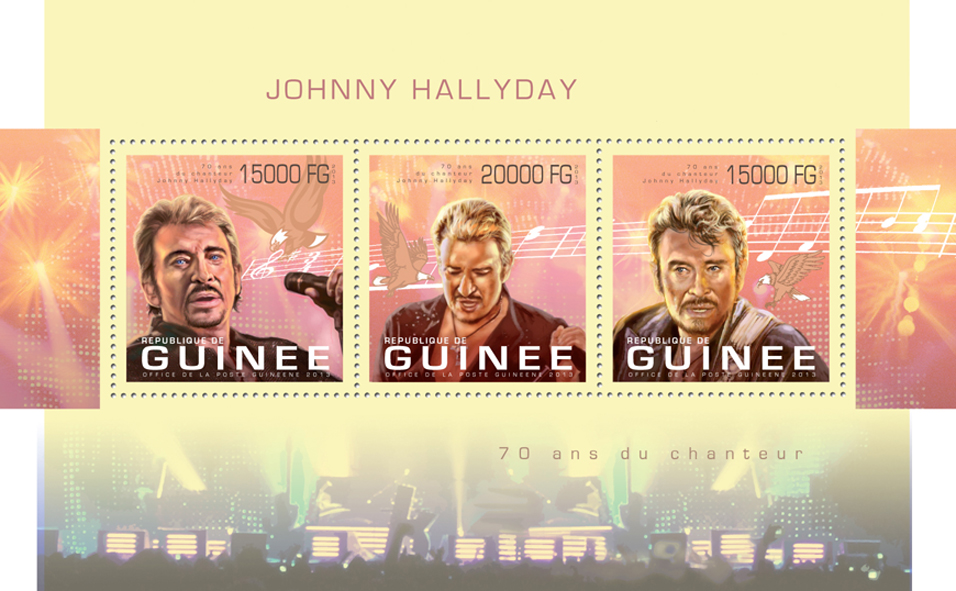 Johnny Hallyday - Issue of Guinée postage stamps