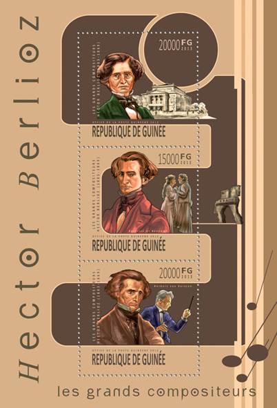 Hector Berlioz - Issue of Guinée postage stamps