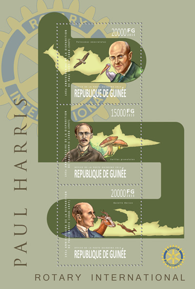 Paul Harris - Issue of Guinée postage stamps