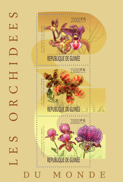 Orchids - Issue of Guinée postage stamps