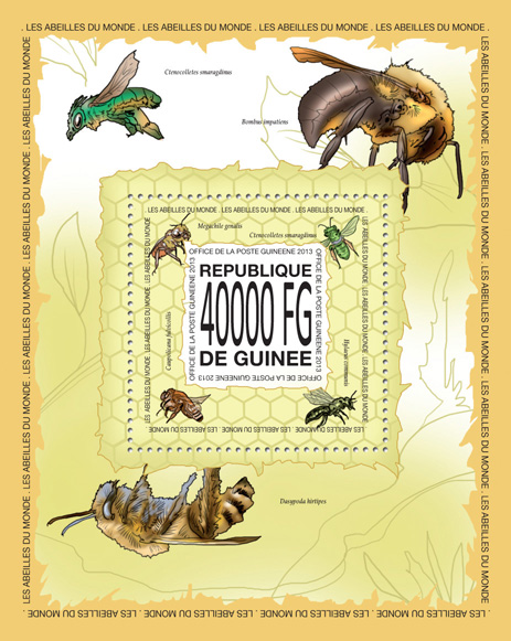 Bees - Issue of Guinée postage stamps