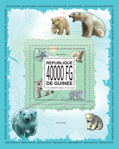 Polar Bears - Issue of Guinée postage stamps