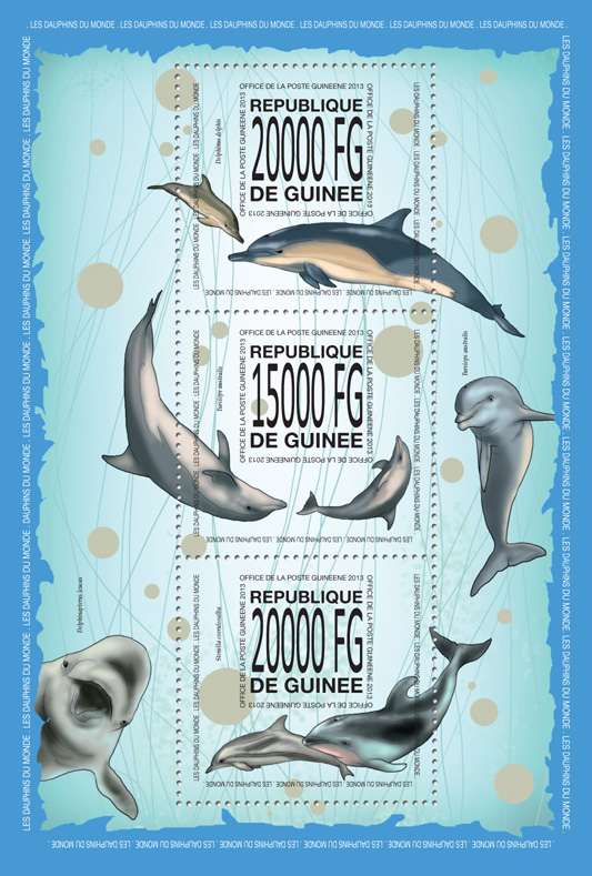 Dolphins - Issue of Guinée postage stamps
