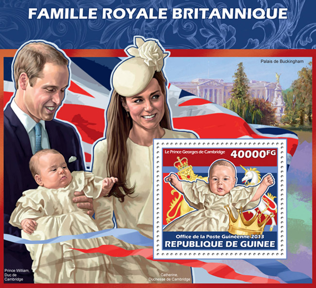 Royal British Family - Issue of Guinée postage stamps