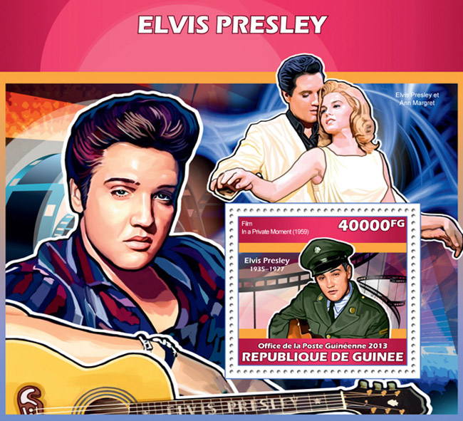 Elvis Presley - Issue of Guinée postage stamps