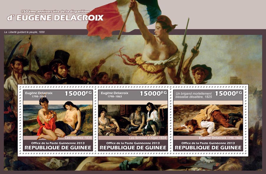 Eugene Delacroix - Issue of Guinée postage stamps