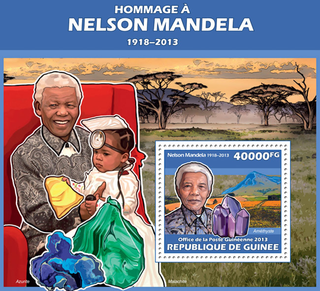 Nelson Mandela - Issue of Guinée postage stamps