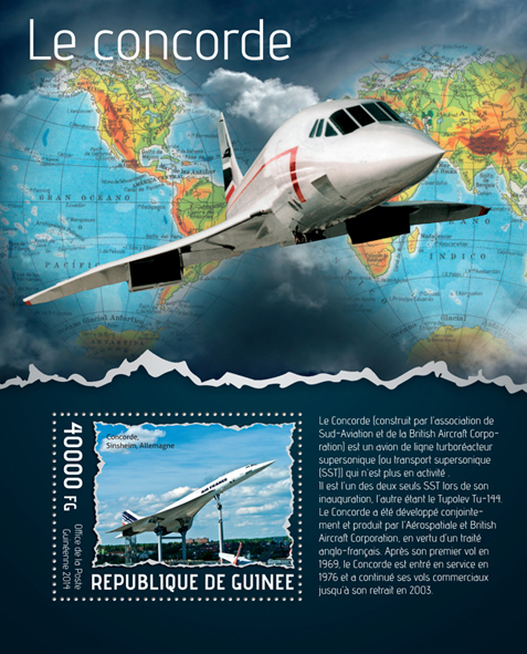 Concorde - Issue of Guinée postage stamps