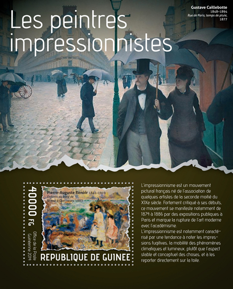 Impressionists - Issue of Guinée postage stamps