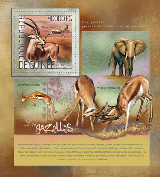 Gazelles - Issue of Guinée postage stamps