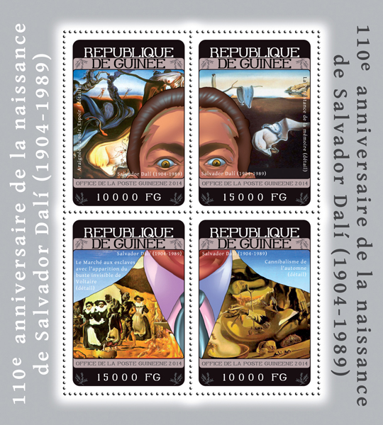 Salvador Dalí - Issue of Guinée postage stamps