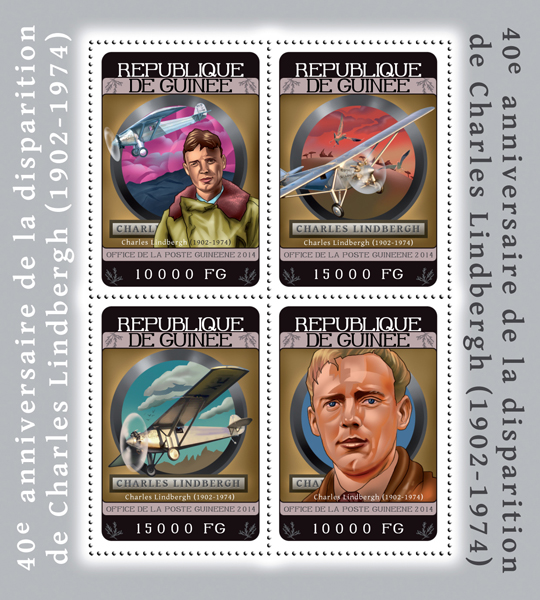 Charles Lindbergh - Issue of Guinée postage stamps