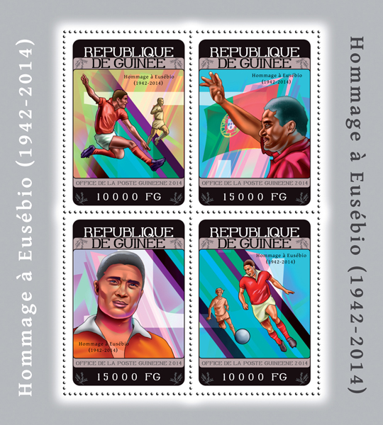 Eusebio - Issue of Guinée postage stamps