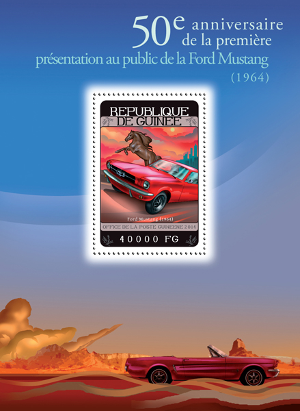 Ford Mustang - Issue of Guinée postage stamps