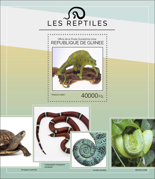 Reptiles - Issue of Guinée postage stamps