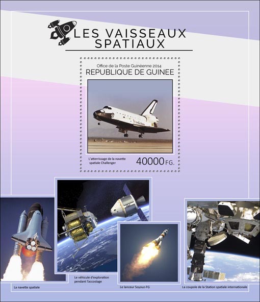 Spacecraft - Issue of Guinée postage stamps