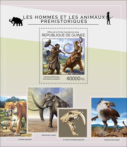 Prehistoric - Issue of Guinée postage stamps