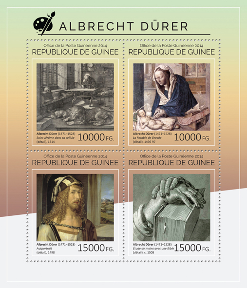 Albrecht Dürer - Issue of Guinée postage stamps