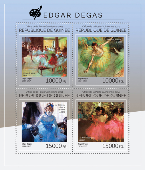 Edgar Degas  - Issue of Guinée postage stamps
