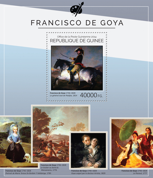 Francisco de Goya  - Issue of Guinée postage stamps