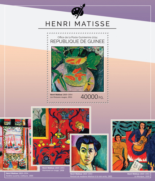 Henri Matisse - Issue of Guinée postage stamps