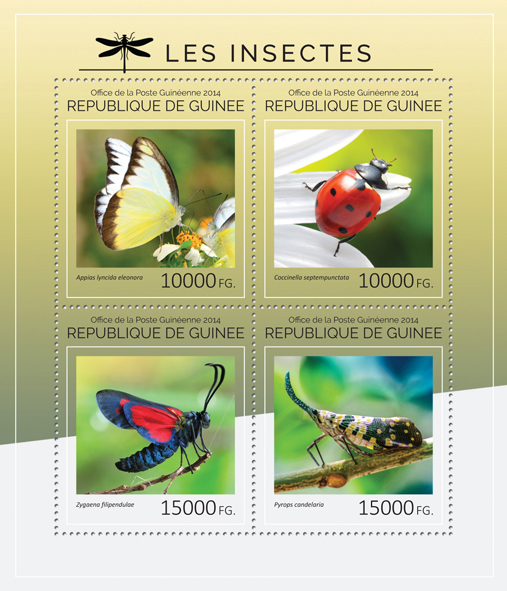 Insects - Issue of Guinée postage stamps
