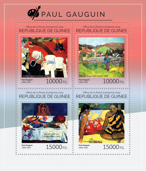 Paul Gauguin - Issue of Guinée postage stamps