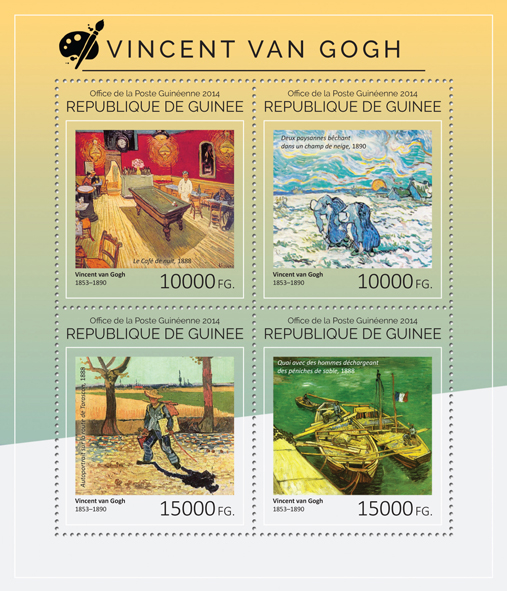 Vincent van Gogh - Issue of Guinée postage stamps