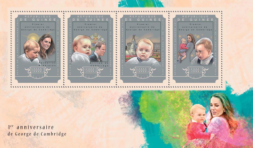 Prince George - Issue of Guinée postage stamps
