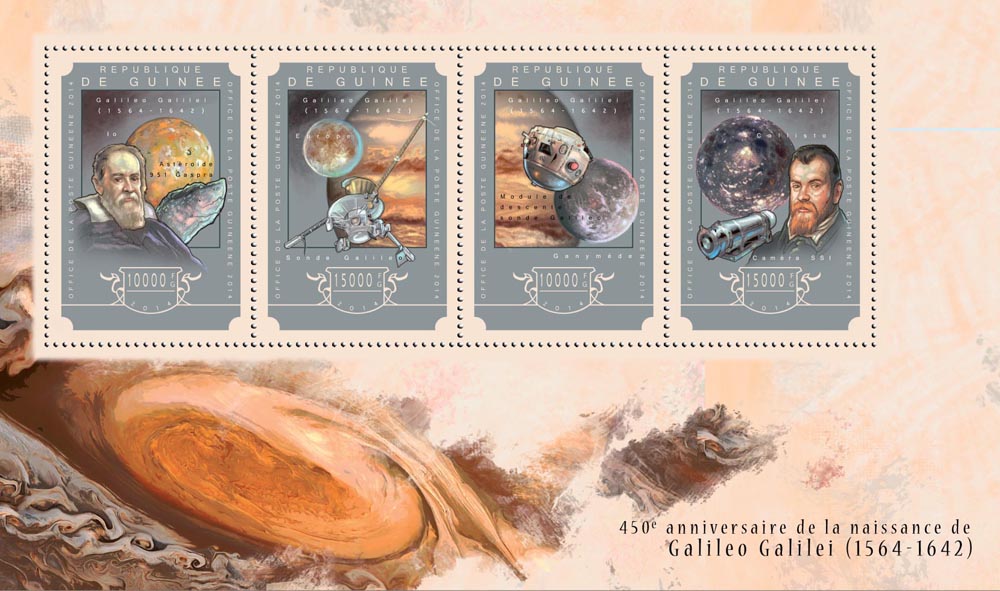 Galileo Galilei  - Issue of Guinée postage stamps