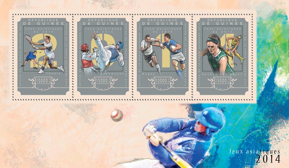 Asian Games 2014 - Issue of Guinée postage stamps