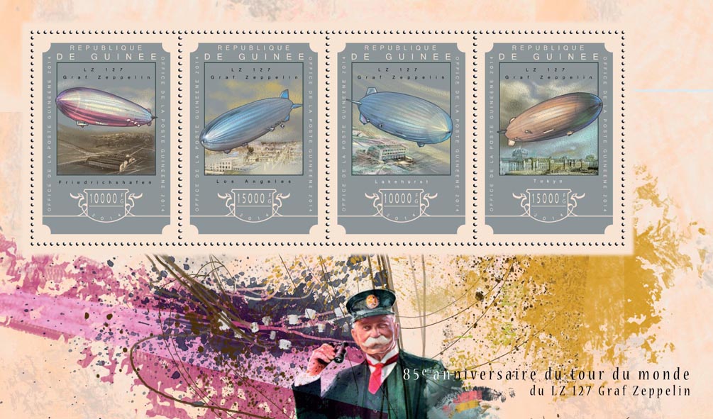 Graf Zeppelin - Issue of Guinée postage stamps