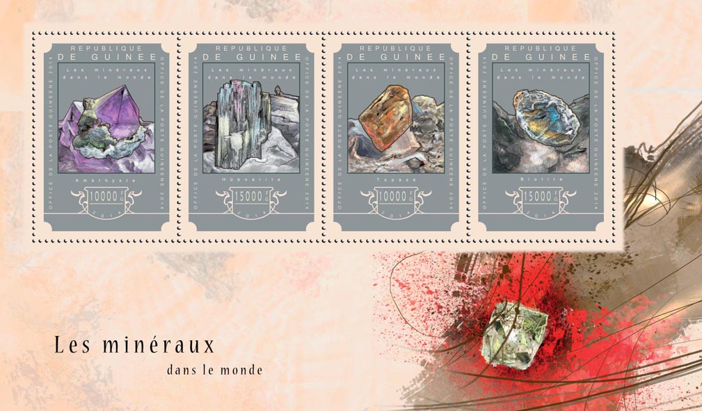 Minerals - Issue of Guinée postage stamps