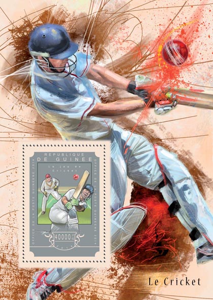Cricket  - Issue of Guinée postage stamps