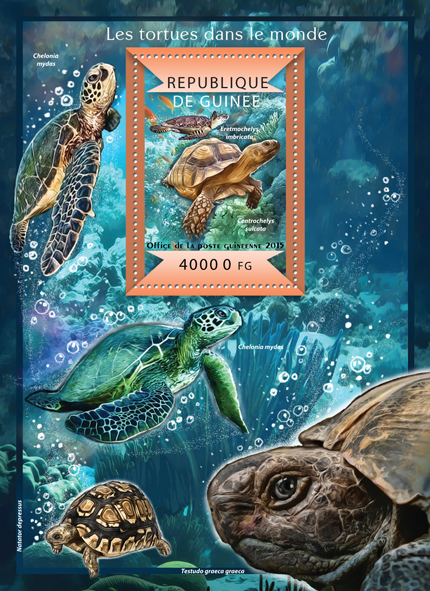 Turtles of the World - Issue of Guinée postage stamps