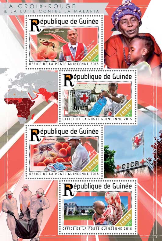 Red Cross  - Issue of Guinée postage stamps