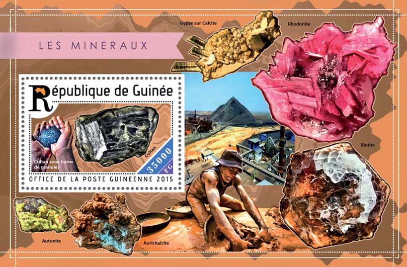Minerals - Issue of Guinée postage stamps