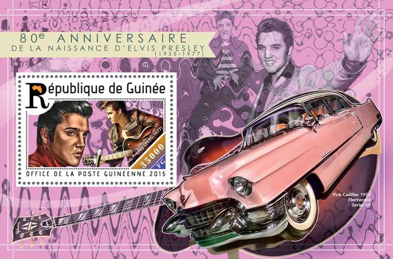Elvis Presley  - Issue of Guinée postage stamps