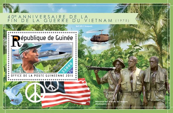 Vietnam war  - Issue of Guinée postage stamps