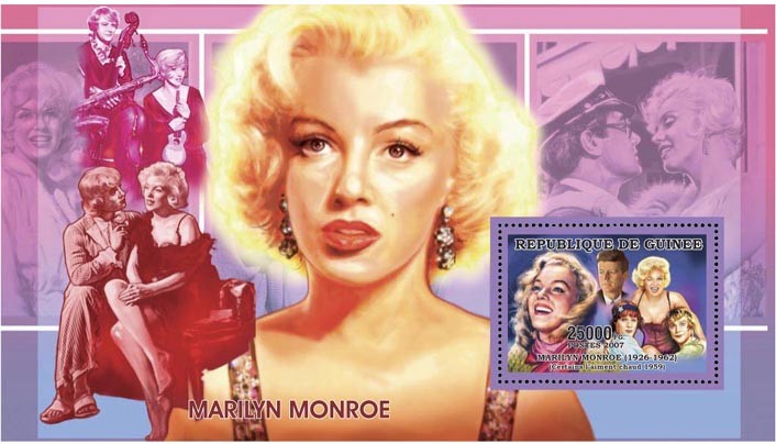 MARILYN - J.F.KENNEDY 25 000 FG - Issue of Guinée postage stamps
