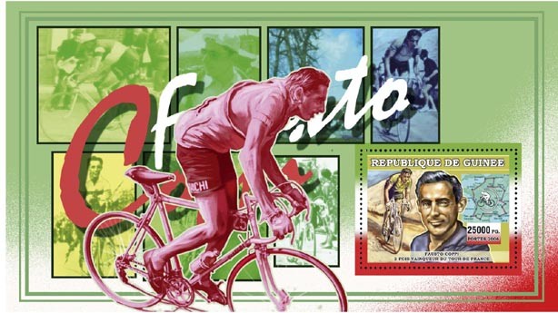 CYCLISME. FAUSTO COPPI - Issue of Guinée postage stamps