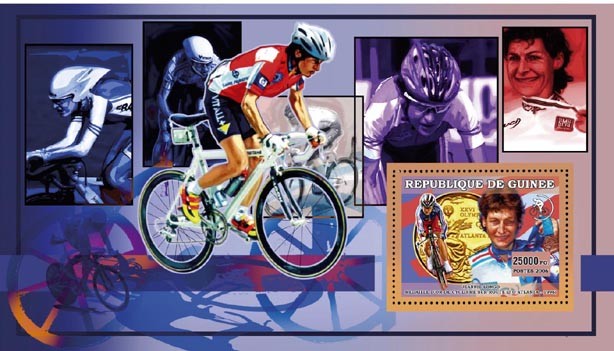 CYCLISME. JEANNIE LONGO - Issue of Guinée postage stamps